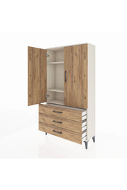 Arges Dolap 3 Raflı 3 Çekmeceli 2 Kapaklı 88x30x163 - S21M081V3A