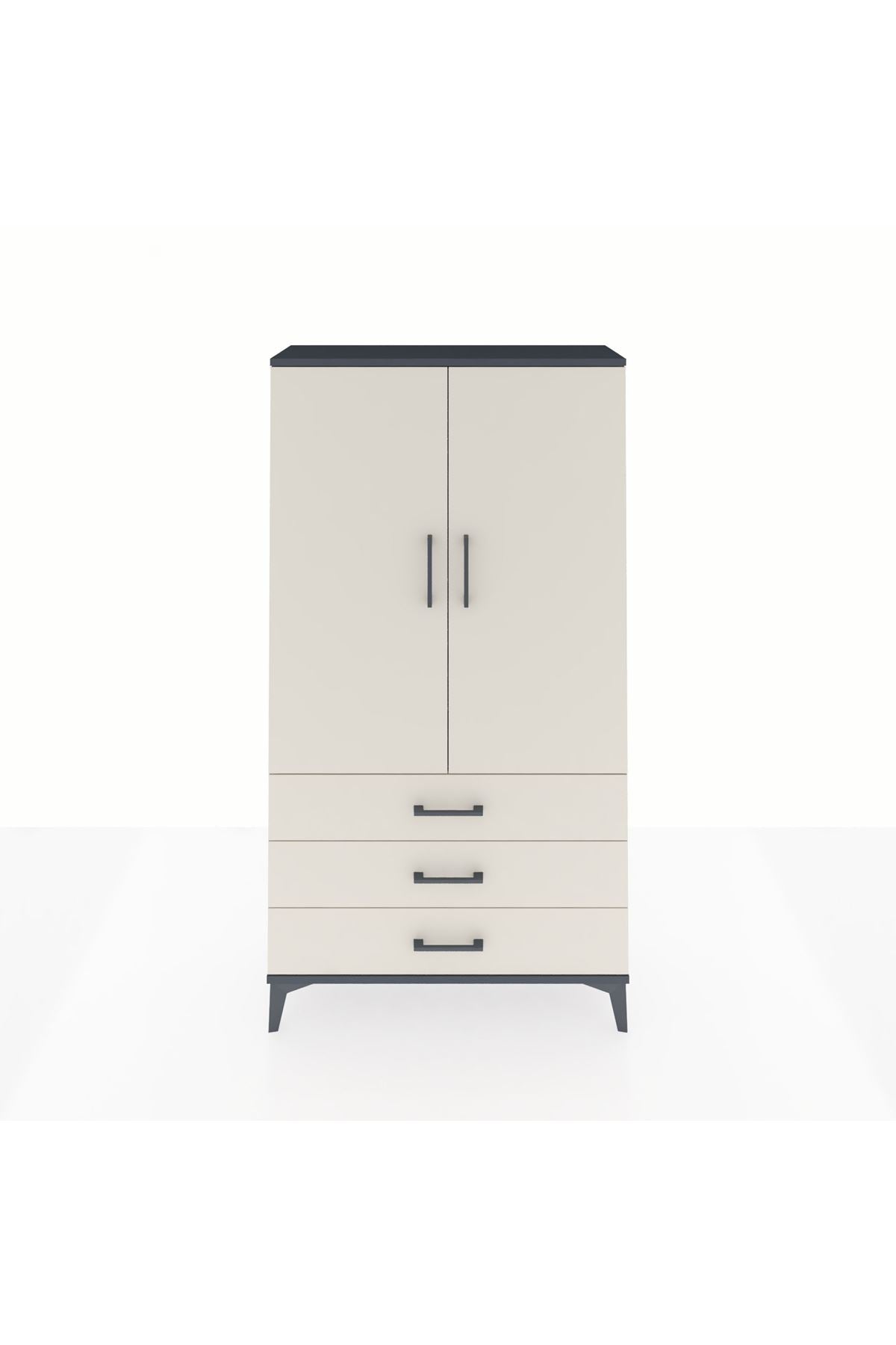 Arges Dolap 3 Raflı 3 Çekmeceli 2 Kapaklı 88x30x163 - S21M081V4A