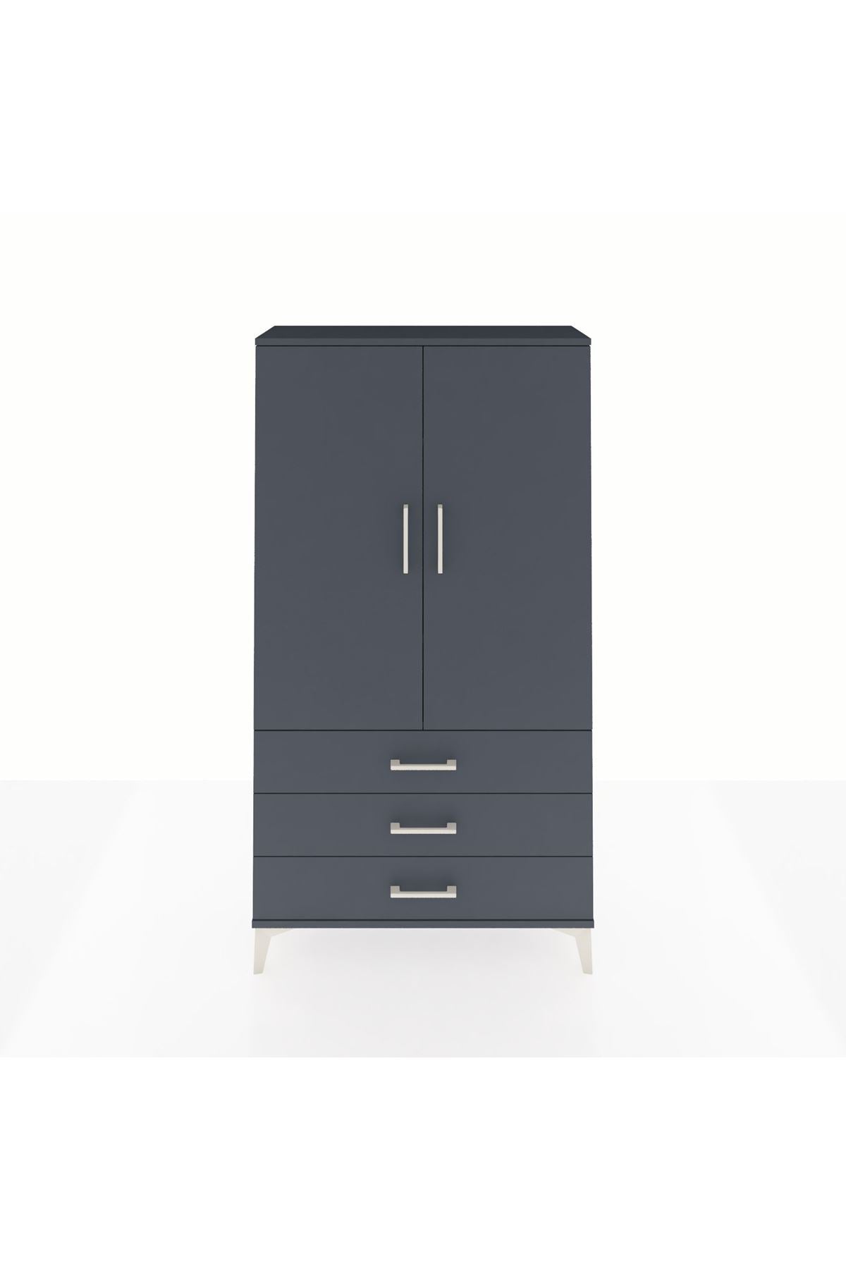 Arges Dolap 3 Raflı 3 Çekmeceli 2 Kapaklı 88x30x163 - S21M081V5A