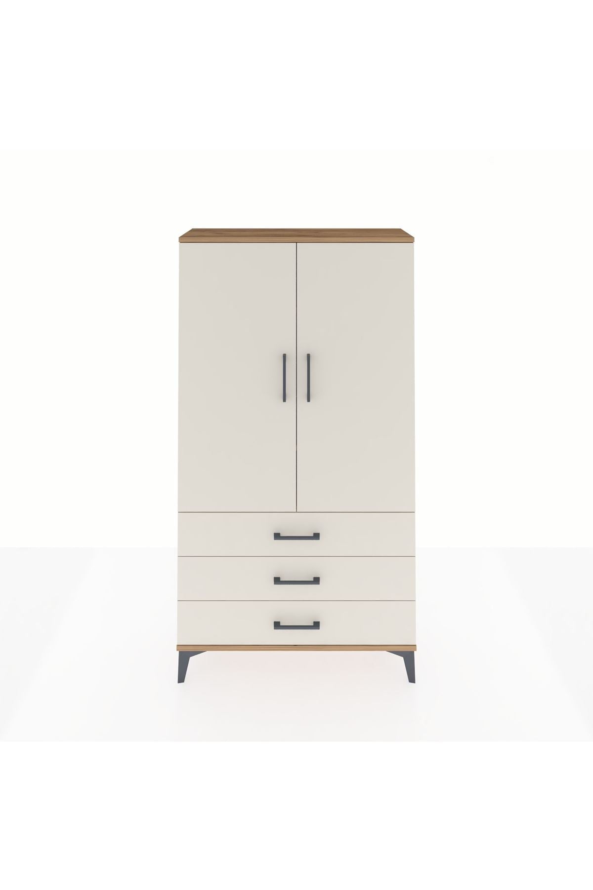 Arges Dolap 3 Raflı 3 Çekmeceli 2 Kapaklı 88x30x163 - S21M081V7A