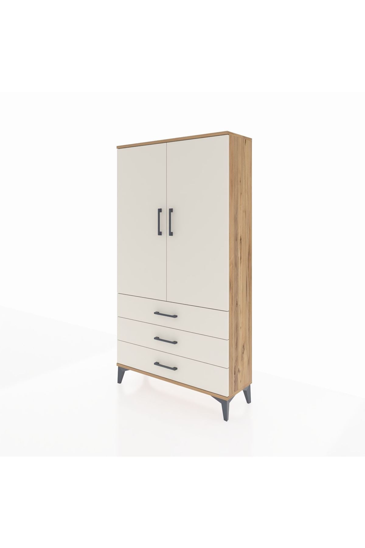 Arges Dolap 3 Raflı 3 Çekmeceli 2 Kapaklı 88x30x163 - S21M081V7A