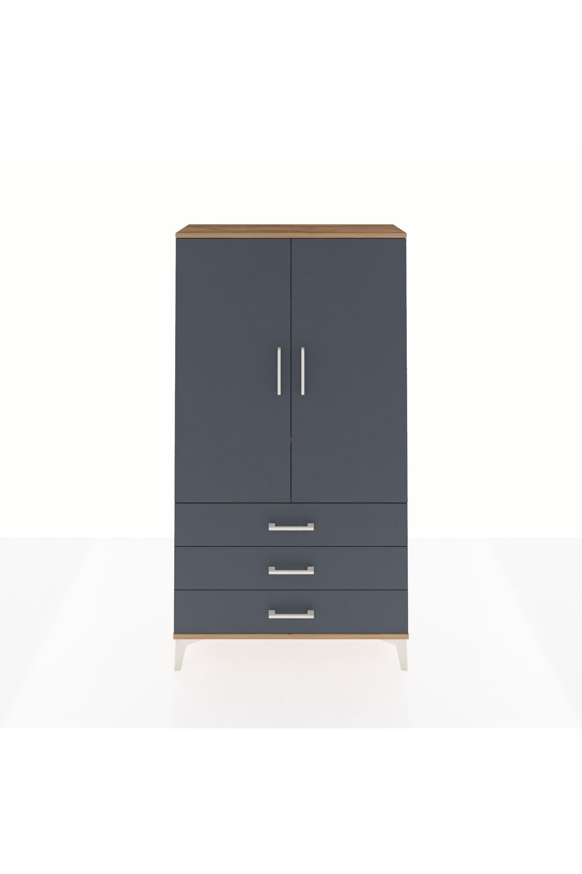 Arges Dolap 3 Raflı 3 Çekmeceli 2 Kapaklı 88x30x163 - S21M081V8A