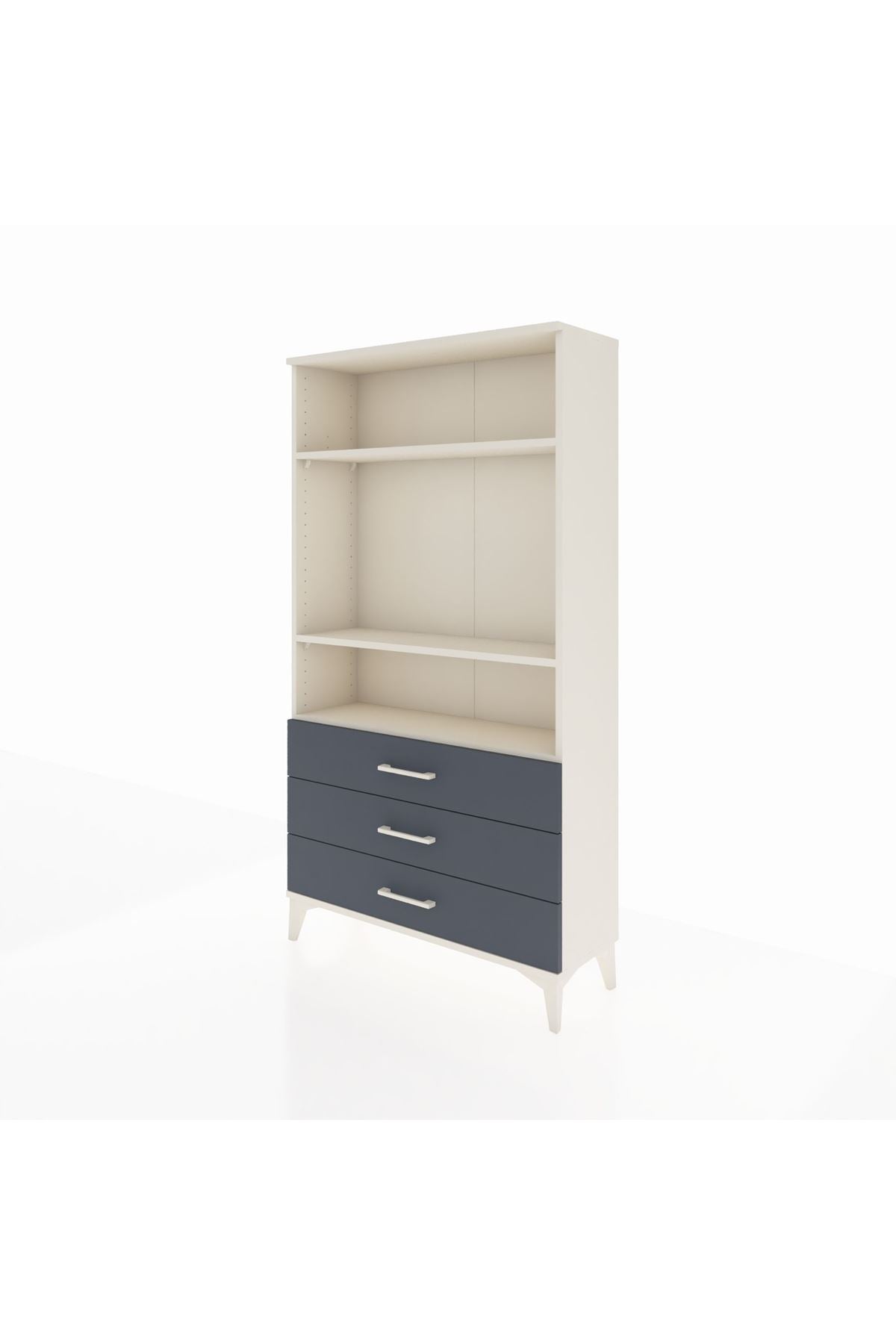 Arges Dolap 3 Raflı 3 Çekmeceli 88x30x163 - S21M082V2A