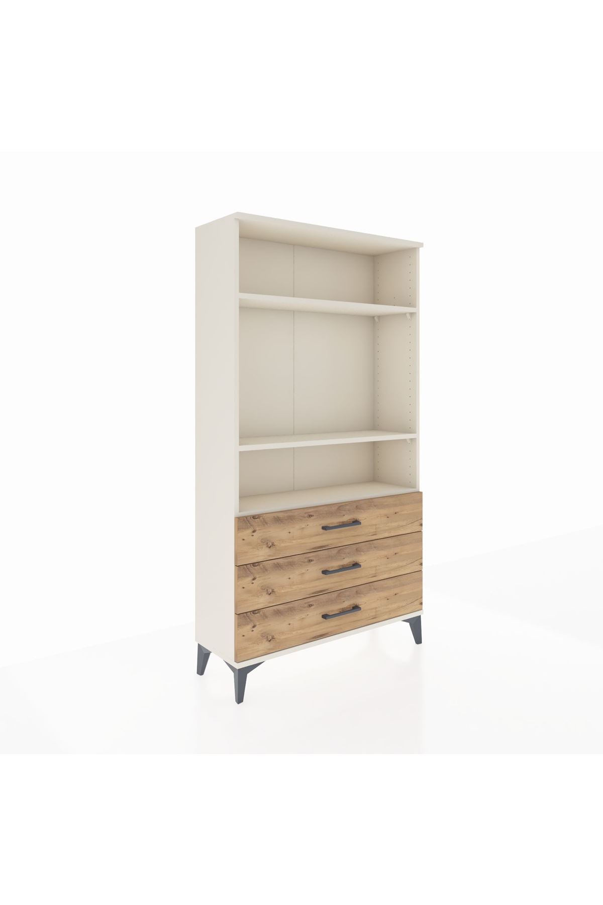 Arges Dolap 3 Raflı 3 Çekmeceli 88x30x163 - S21M082V3A