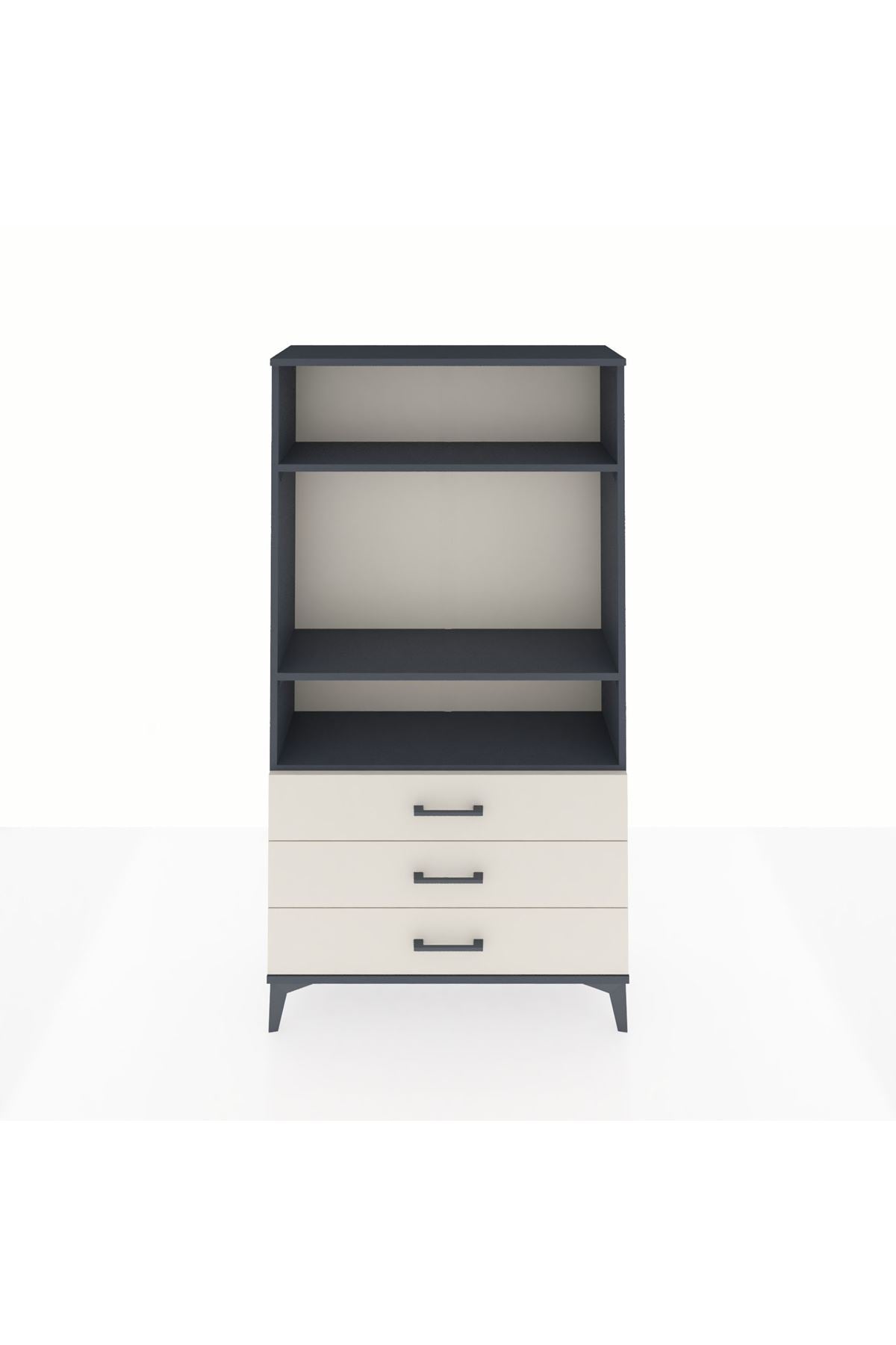 Arges Dolap 3 Raflı 3 Çekmeceli 88x30x163 - S21M082V4A