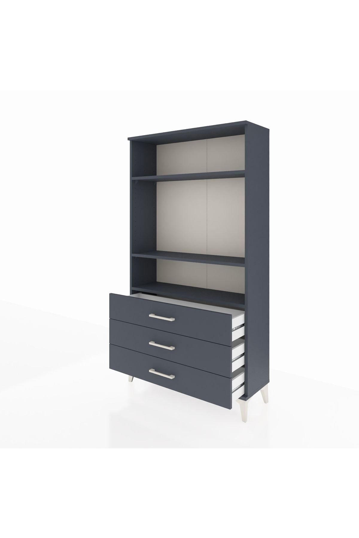 Arges Dolap 3 Raflı 3 Çekmeceli 88x30x163 - S21M082V5A