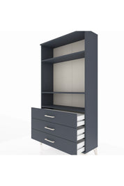 Arges Dolap 3 Raflı 3 Çekmeceli 88x30x163 - S21M082V5A