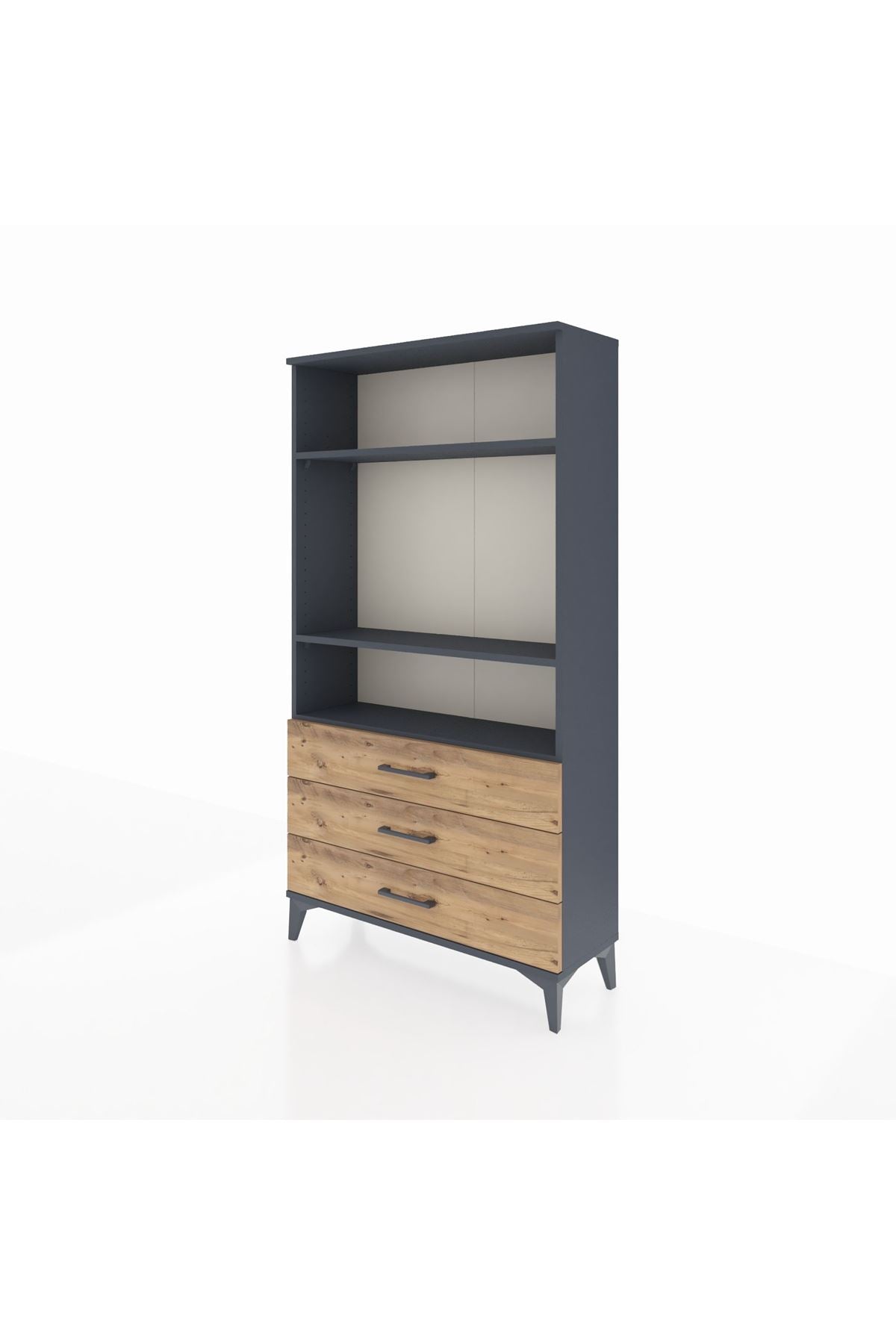 Arges Dolap 3 Raflı 3 Çekmeceli 88x30x163 - S21M082V6A