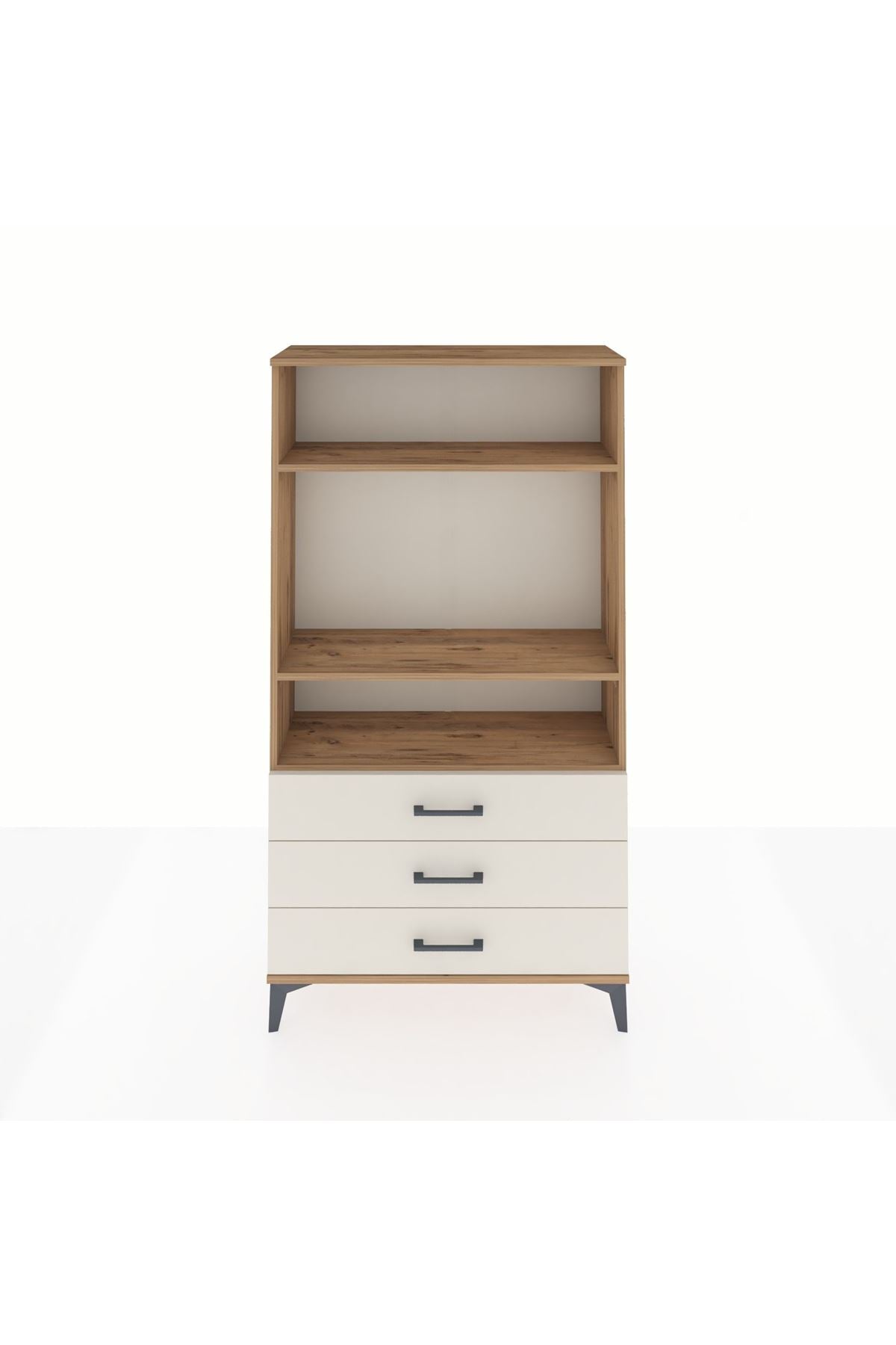 Arges Dolap 3 Raflı 3 Çekmeceli 88x30x163 - S21M082V7A