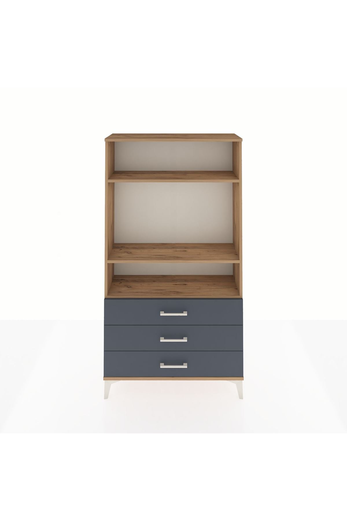 Arges Dolap 3 Raflı 3 Çekmeceli 88x30x163 - S21M082V8A