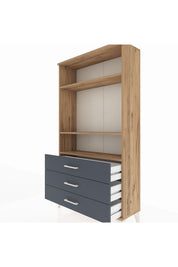Arges Dolap 3 Raflı 3 Çekmeceli 88x30x163 - S21M082V8A