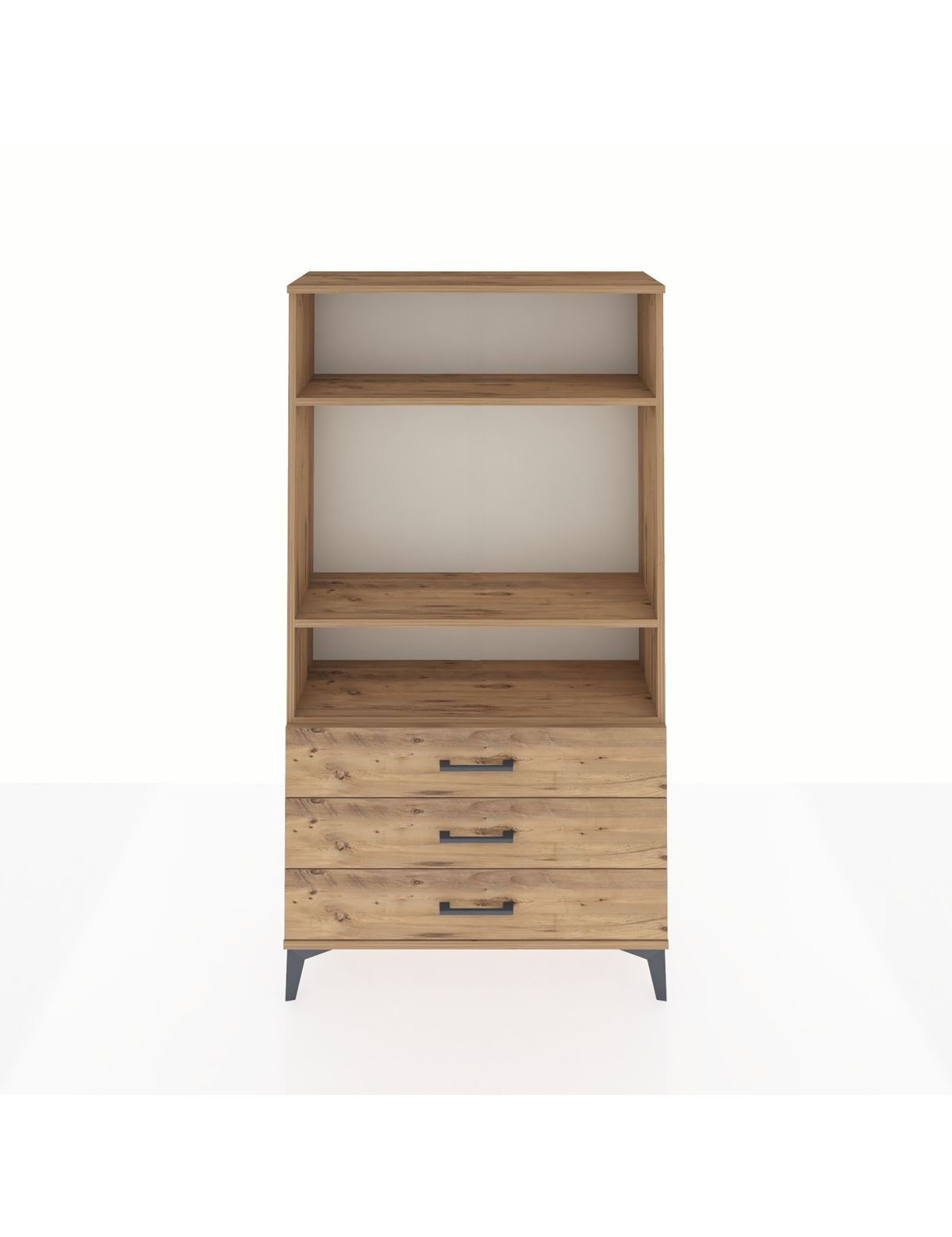 Arges Dolap 3 Raflı 3 Çekmeceli 88x30x163 - S21M082V9A