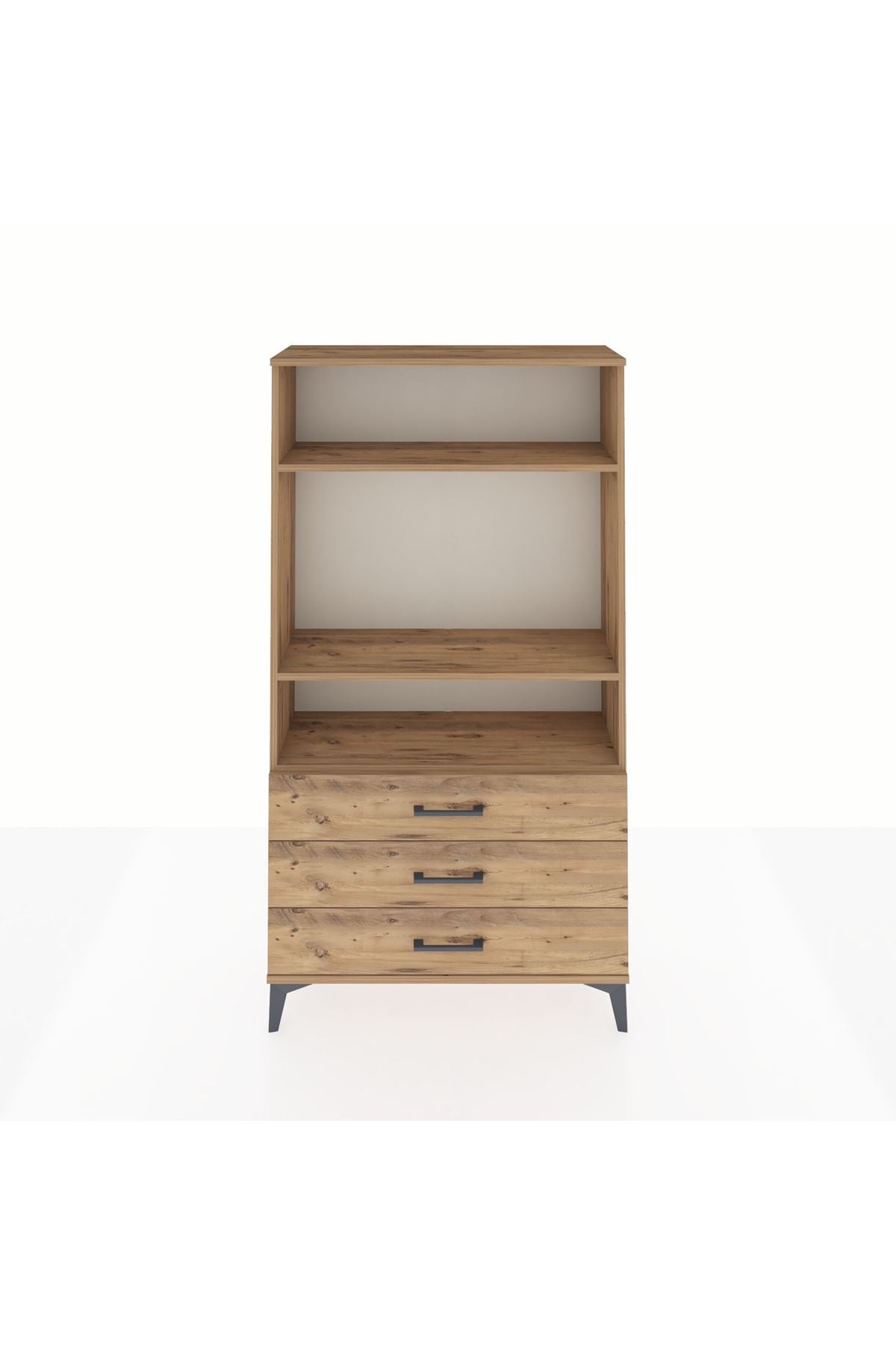 Arges Dolap 3 Raflı 3 Çekmeceli 88x30x163 - S21M082V9A