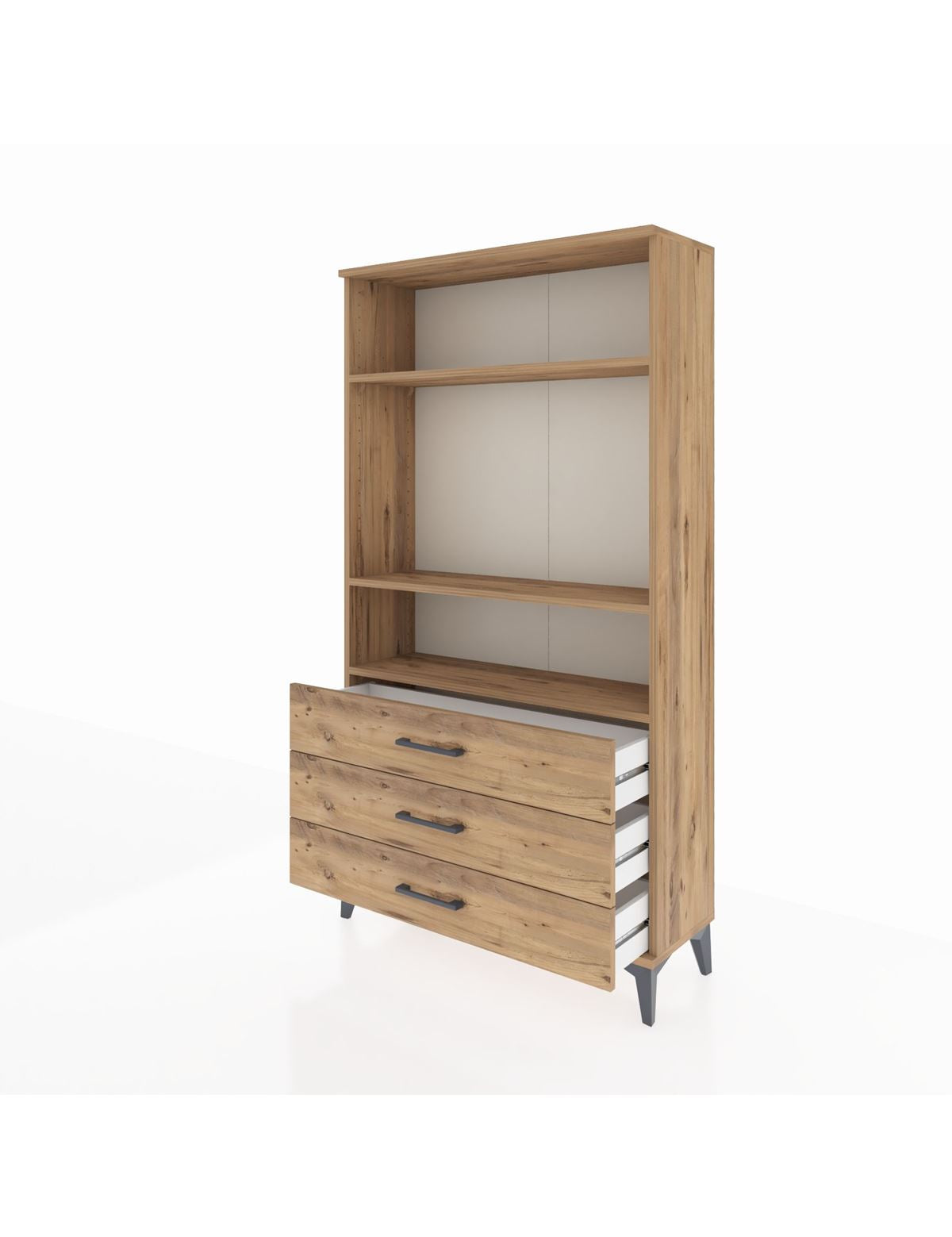 Arges Dolap 3 Raflı 3 Çekmeceli 88x30x163 - S21M082V9A