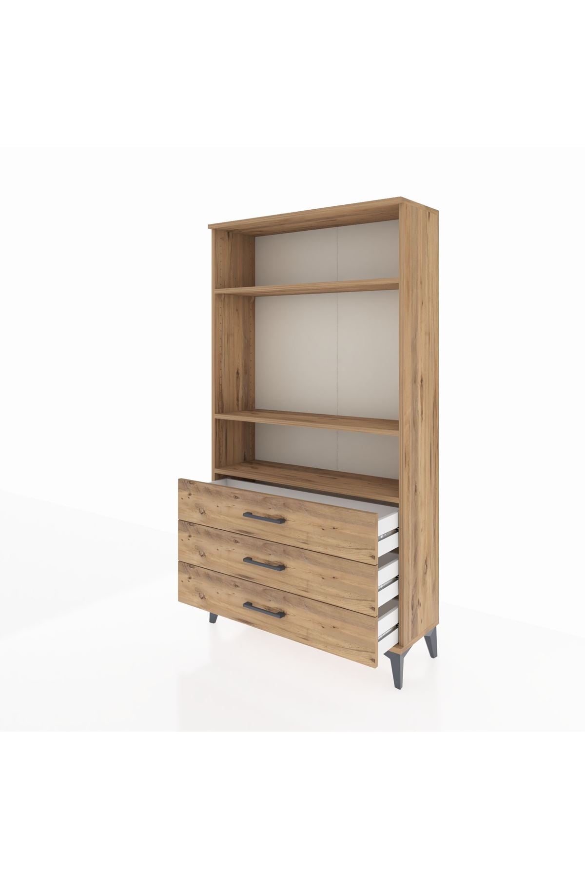 Arges Dolap 3 Raflı 3 Çekmeceli 88x30x163 - S21M082V9A
