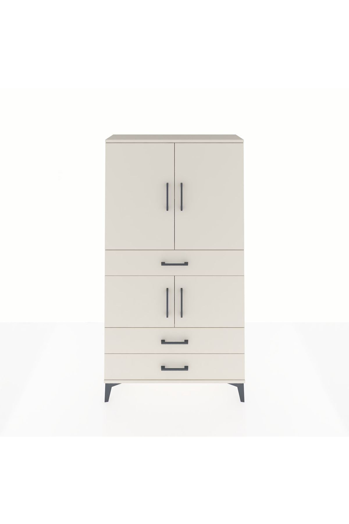 Arges Dolap 3 Raflı 3 Çekmeceli 4 Kapaklı 88x30x163 - S21M083V1A
