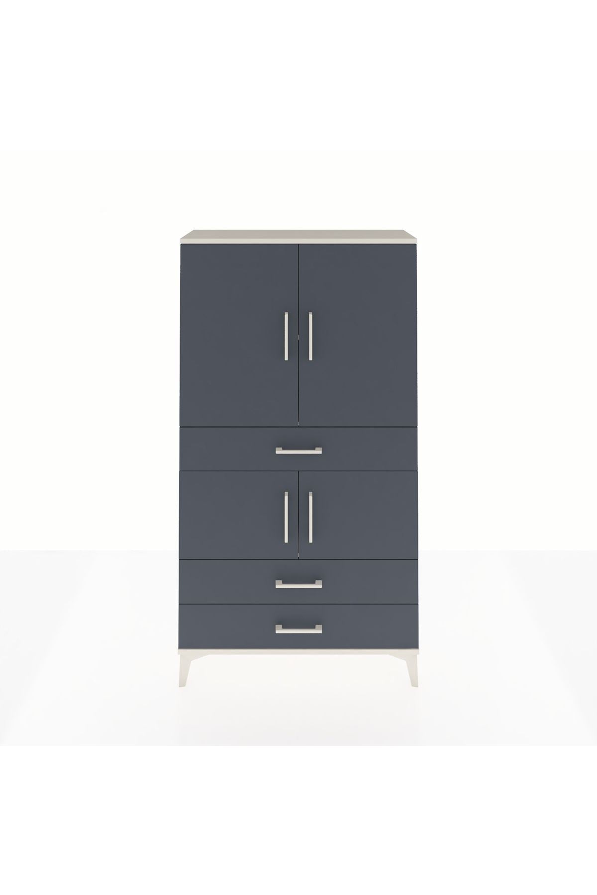 Arges Dolap 3 Raflı 3 Çekmeceli 4 Kapaklı 88x30x163 - S21M083V2A