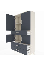Arges Dolap 3 Raflı 3 Çekmeceli 4 Kapaklı 88x30x163 - S21M083V2A