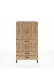 Arges Dolap 3 Raflı 3 Çekmeceli 4 Kapaklı 88x30x163 - S21M083V3A