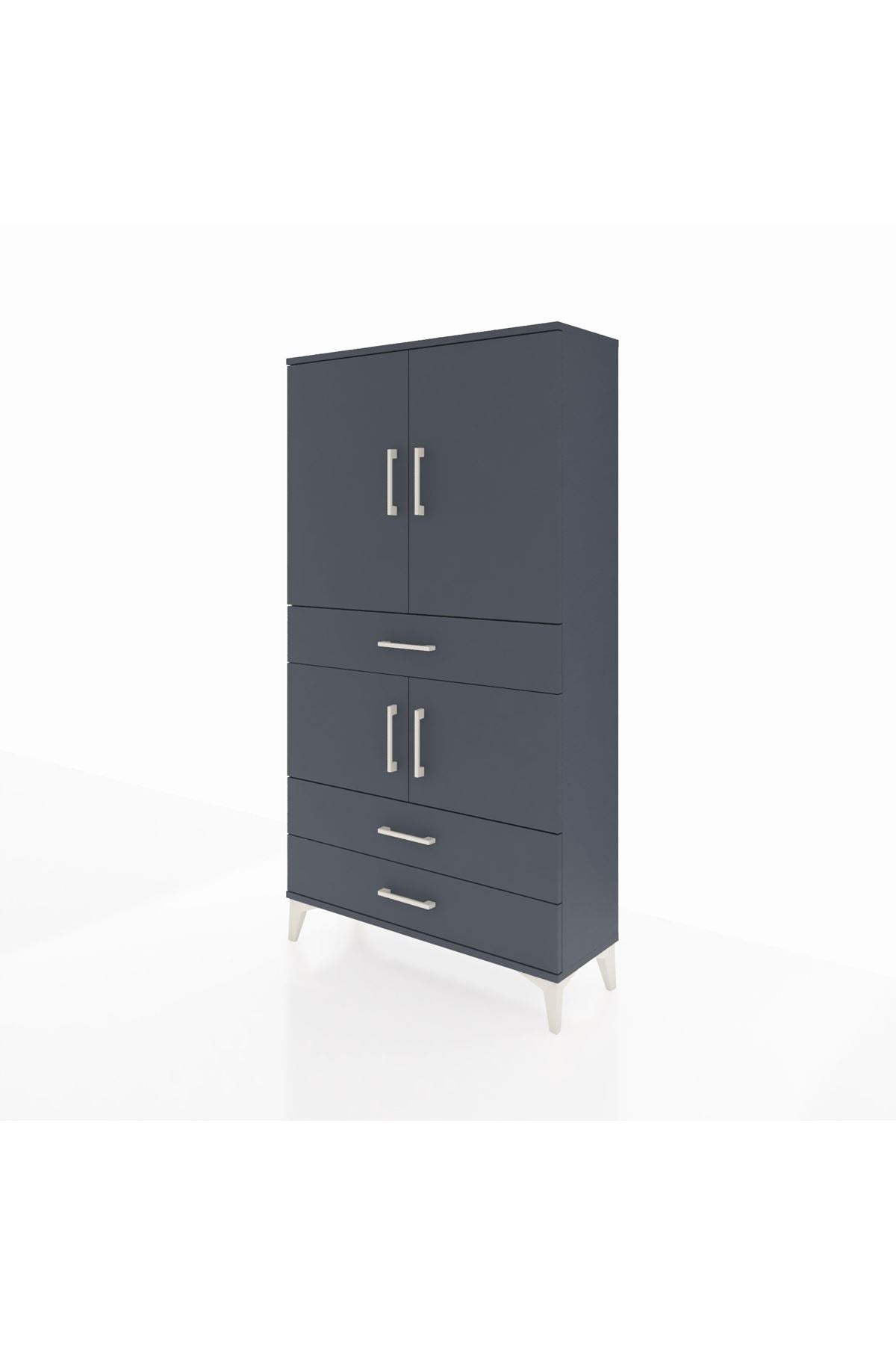 Arges Dolap 3 Raflı 3 Çekmeceli 4 Kapaklı 88x30x163 - S21M083V5A