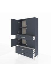 Arges Dolap 3 Raflı 3 Çekmeceli 4 Kapaklı 88x30x163 - S21M083V5A