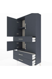 Arges Dolap 3 Raflı 3 Çekmeceli 4 Kapaklı 88x30x163 - S21M083V5A