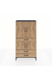 Arges Dolap 3 Raflı 3 Çekmeceli 4 Kapaklı 88x30x163 - S21M083V6A