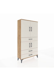 Arges Dolap 3 Raflı 3 Çekmeceli 4 Kapaklı 88x30x163 - S21M083V7A