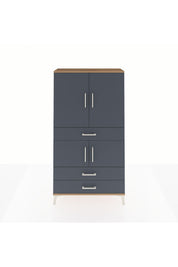 Arges Dolap 3 Raflı 3 Çekmeceli 4 Kapaklı 88x30x163 - S21M083V8A