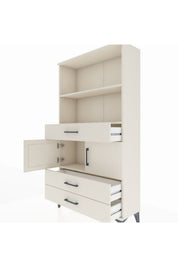 Arges Dolap 3 Raflı 3 Çekmeceli 2 Kapaklı 88x30x163 - S21M084V1A