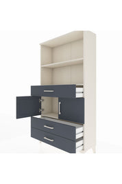 Arges Dolap 3 Raflı 3 Çekmeceli 2 Kapaklı 88x30x163 - S21M084V2A