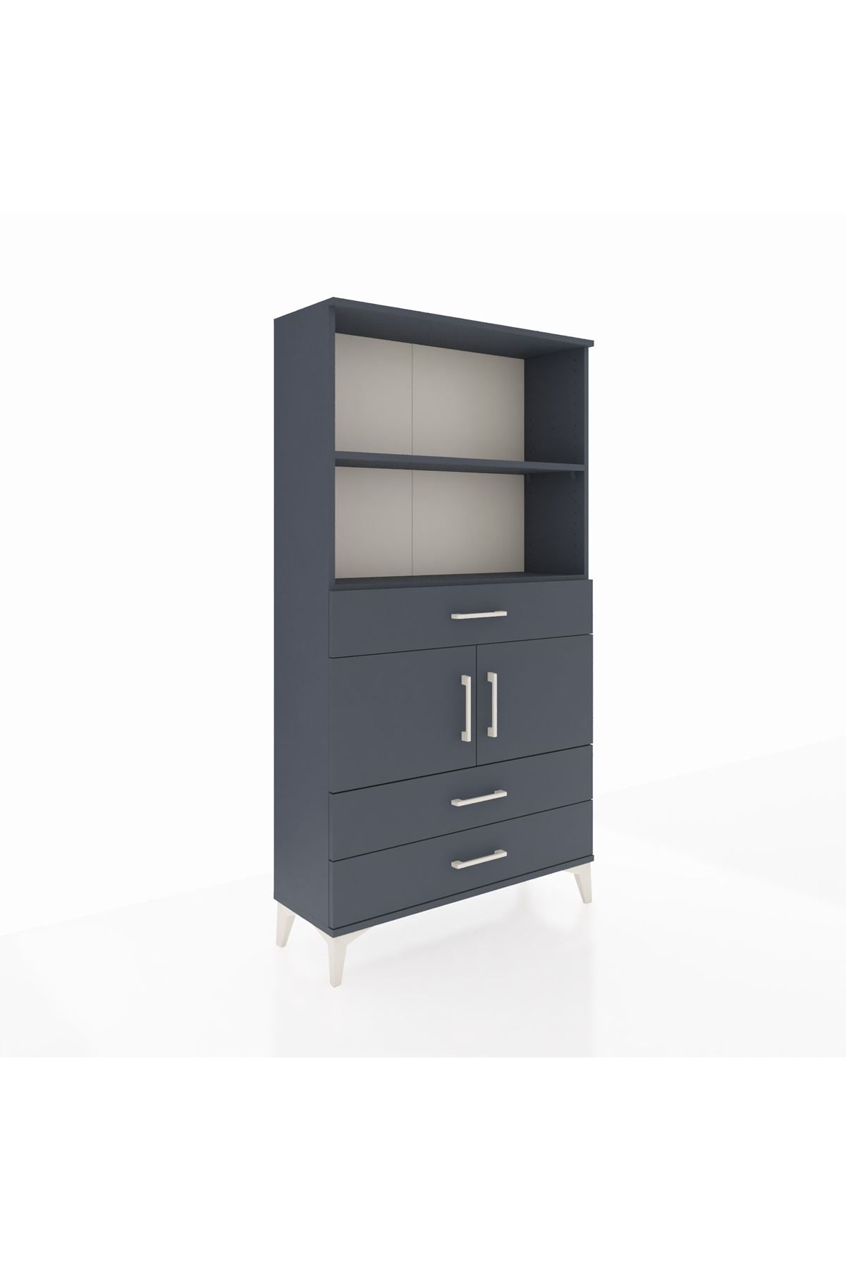 Arges Dolap 3 Raflı 3 Çekmeceli 2 Kapaklı 88x30x163 - S21M084V5A