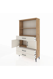 Arges Dolap 3 Raflı 3 Çekmeceli 2 Kapaklı 88x30x163 - S21M084V7A
