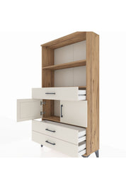 Arges Dolap 3 Raflı 3 Çekmeceli 2 Kapaklı 88x30x163 - S21M084V7A