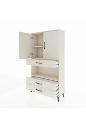 Arges Dolap 3 Raflı 3 Çekmeceli 2 Kapaklı 88x30x163 - S21M085V1A