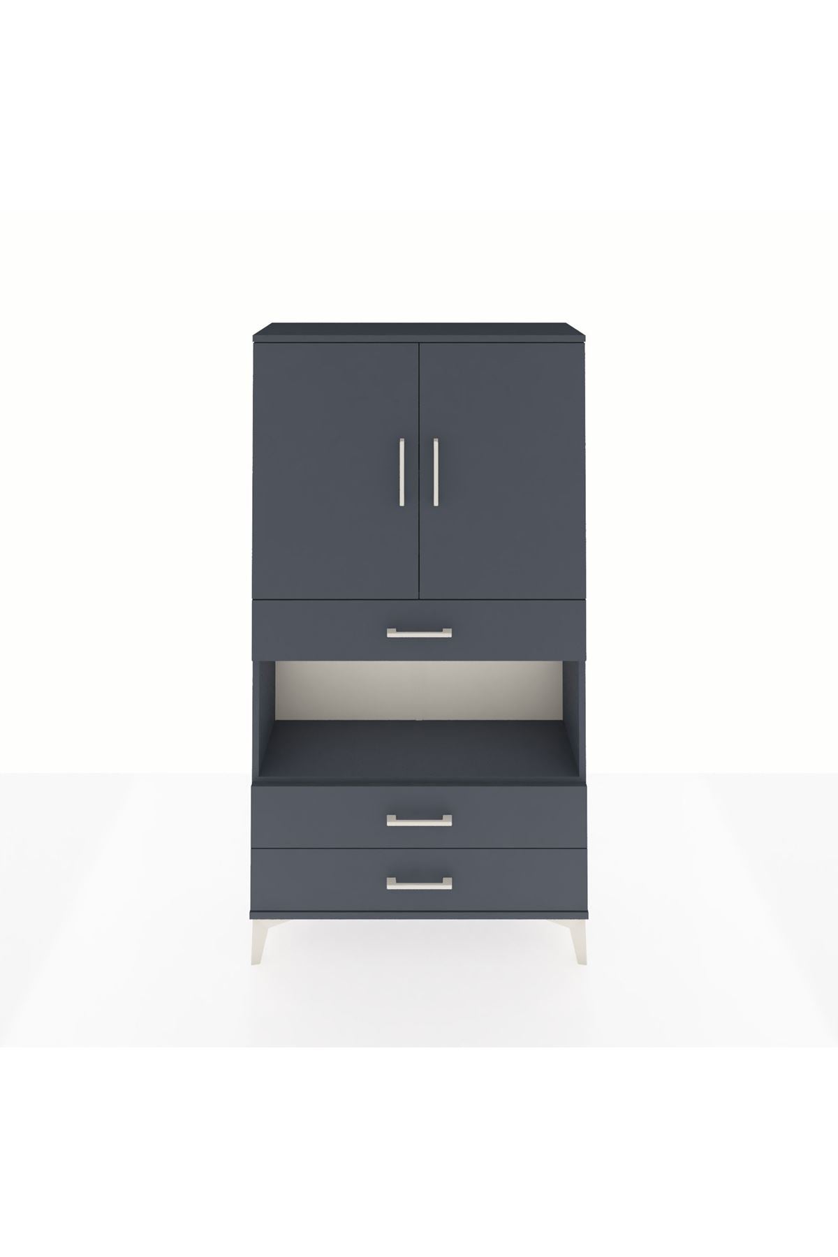 Arges Dolap 3 Raflı 3 Çekmeceli 2 Kapaklı 88x30x163 - S21M085V5A
