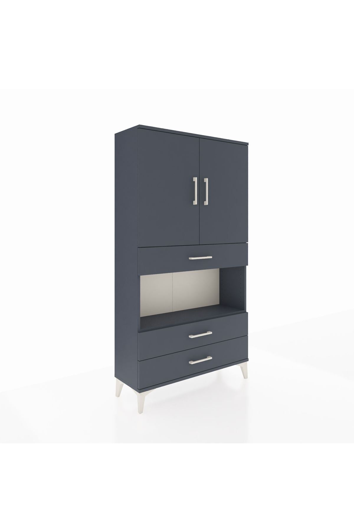Arges Dolap 3 Raflı 3 Çekmeceli 2 Kapaklı 88x30x163 - S21M085V5A
