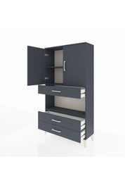 Arges Dolap 3 Raflı 3 Çekmeceli 2 Kapaklı 88x30x163 - S21M085V5A