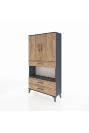 Arges Dolap 3 Raflı 3 Çekmeceli 2 Kapaklı 88x30x163 - S21M085V6A