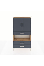 Arges Dolap 3 Raflı 3 Çekmeceli 2 Kapaklı 88x30x163 - S21M085V8A