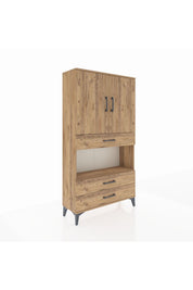 Arges Dolap 3 Raflı 3 Çekmeceli 2 Kapaklı 88x30x163 - S21M085V9A