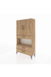 Arges Dolap 3 Raflı 3 Çekmeceli 2 Kapaklı 88x30x163 - S21M085V9A