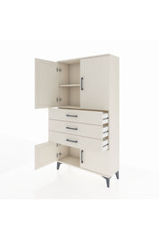Arges Dolap 2 Raflı 3 Çekmeceli 4 Kapaklı 88x30x163 - S21M087V1A