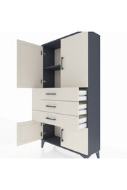 Arges Dolap 2 Raflı 3 Çekmeceli 4 Kapaklı 88x30x163 - S21M087V4A