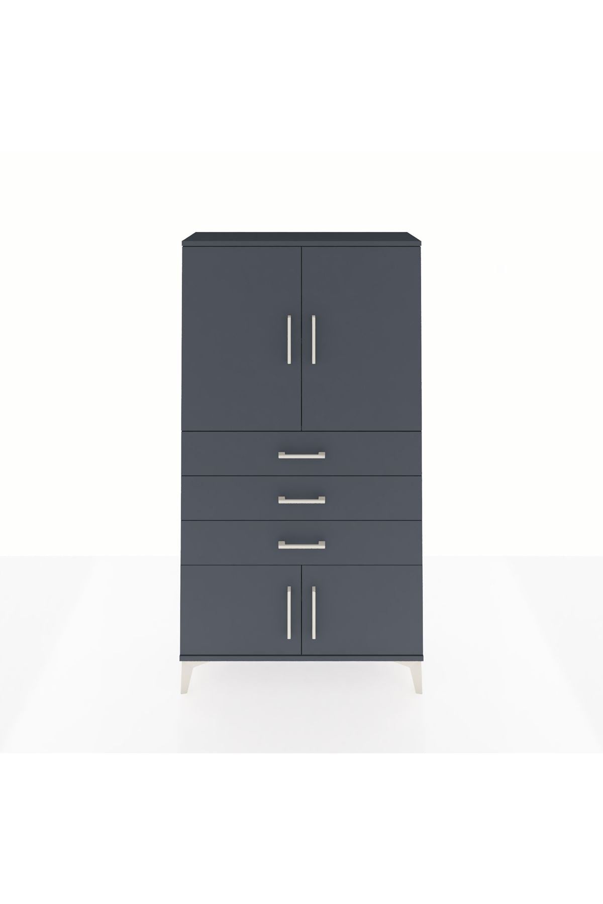 Arges Dolap 2 Raflı 3 Çekmeceli 4 Kapaklı 88x30x163 - S21M087V5A