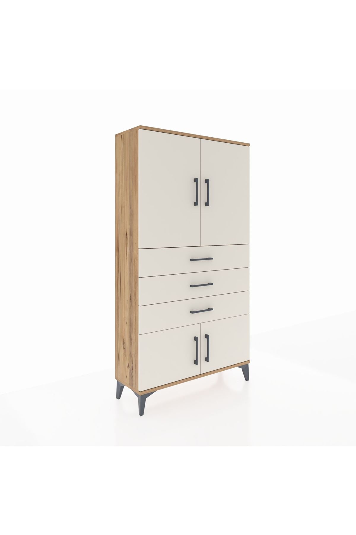 Arges Dolap 2 Raflı 3 Çekmeceli 4 Kapaklı 88x30x163 - S21M087V7A