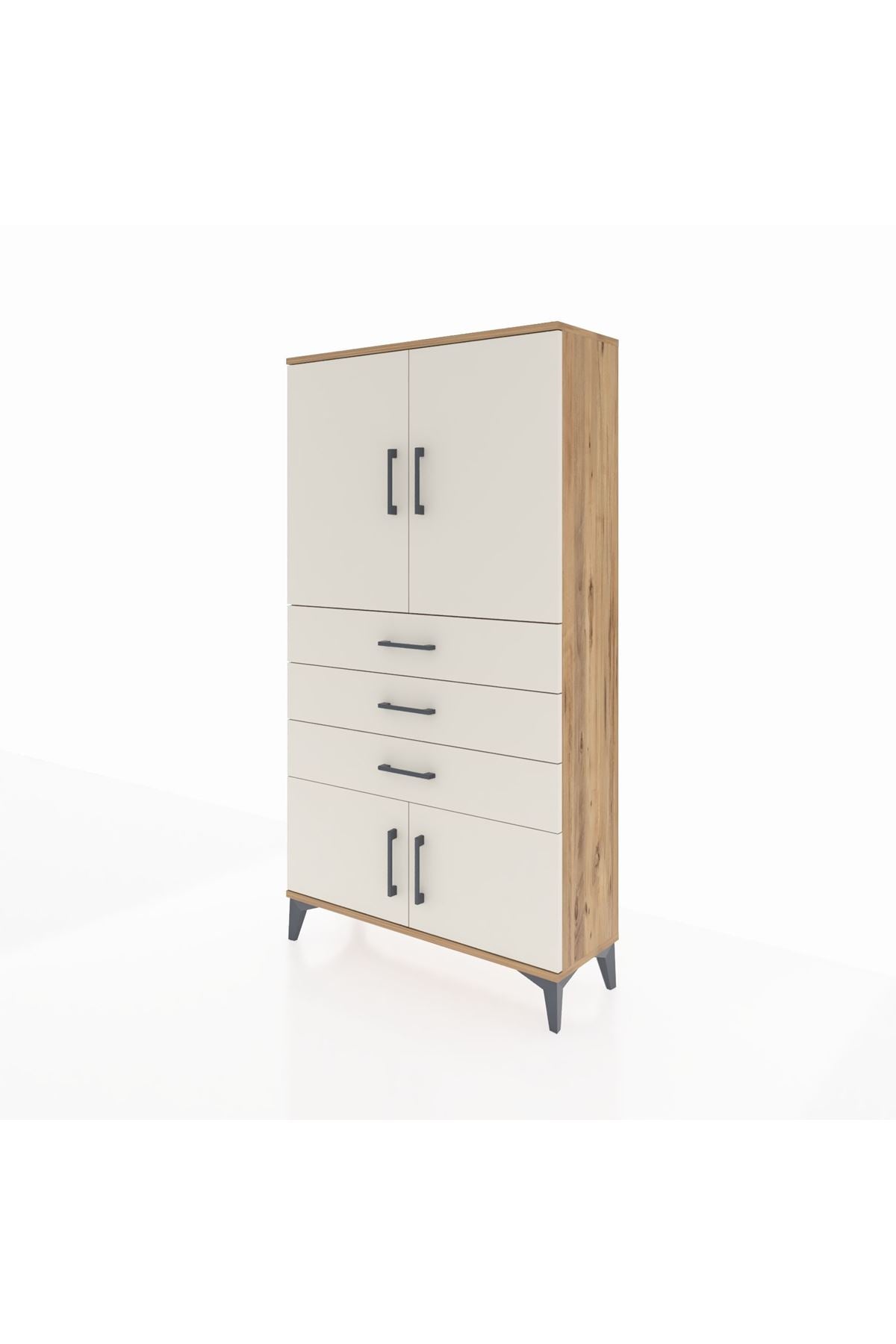 Arges Dolap 2 Raflı 3 Çekmeceli 4 Kapaklı 88x30x163 - S21M087V7A