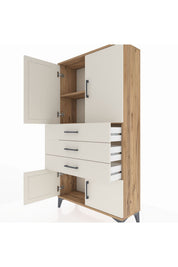 Arges Dolap 2 Raflı 3 Çekmeceli 4 Kapaklı 88x30x163 - S21M087V7A