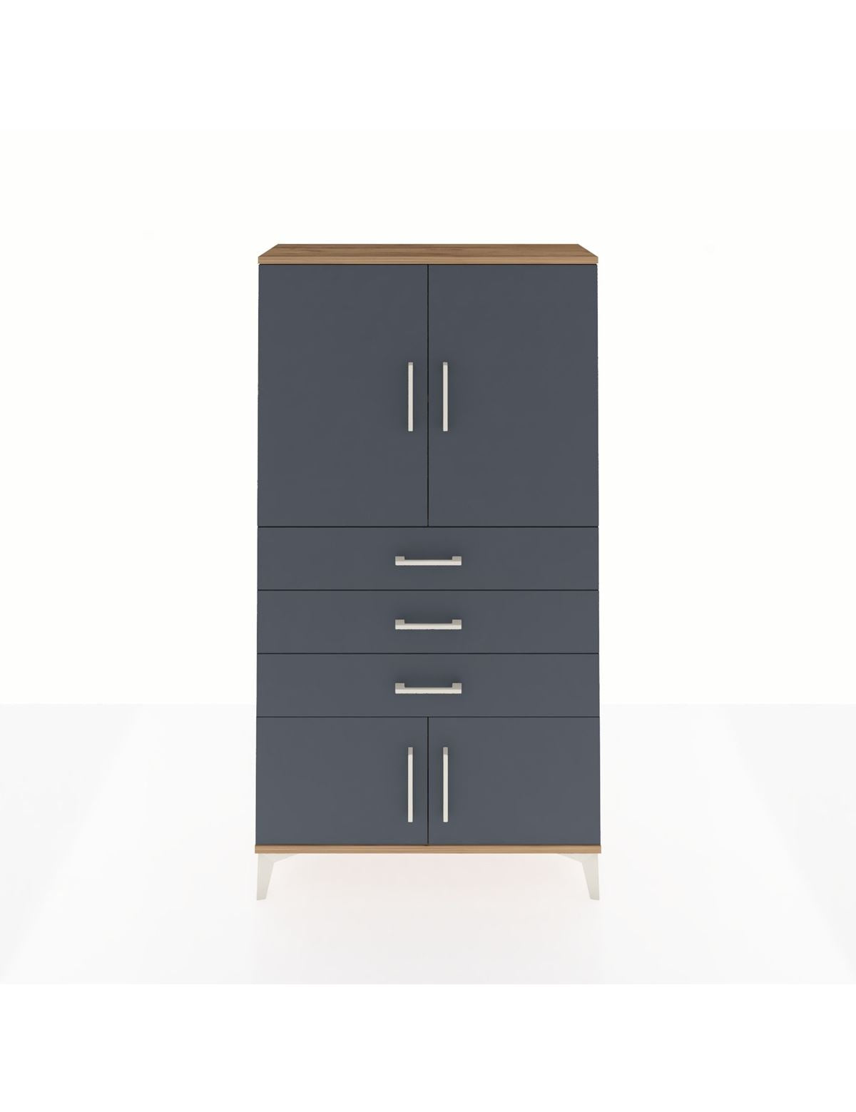 Arges Dolap 2 Raflı 3 Çekmeceli 4 Kapaklı 88x30x163 - S21M087V8A