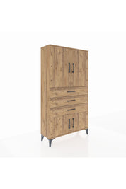 Arges Dolap 2 Raflı 3 Çekmeceli 4 Kapaklı 88x30x163 - S21M087V9A